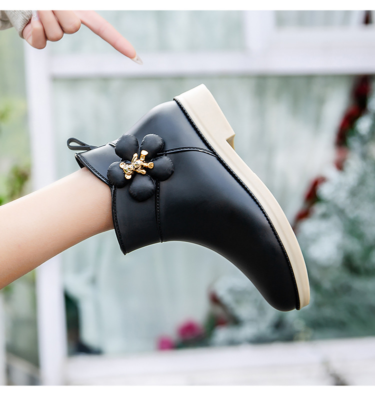 春秋日系时尚雨鞋女短筒雨靴水鞋低帮水靴防滑洗车买菜厨房鞋胶鞋详情7