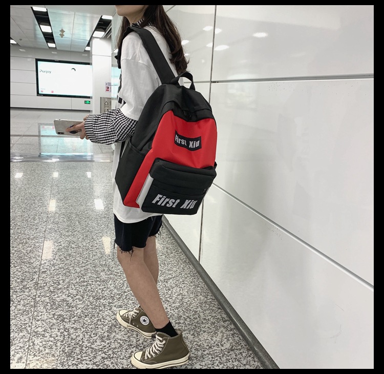 双肩包女2020新款大学生ins风书包韩版原宿ulzzang潮牌百搭背包男详情6