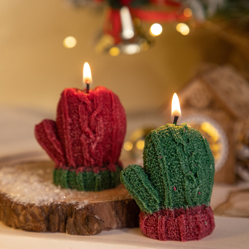 圣诞手套香薰蜡烛伴手礼ins创意家居摆饰套装拍摄道具节日礼品详情4