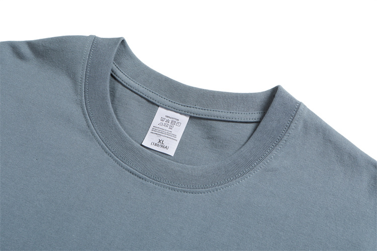 In-stock American heavy-duty casual long blank loose round-neck T-shirt, advertising shirt, team-building T-shirt, and sportswear pic 13