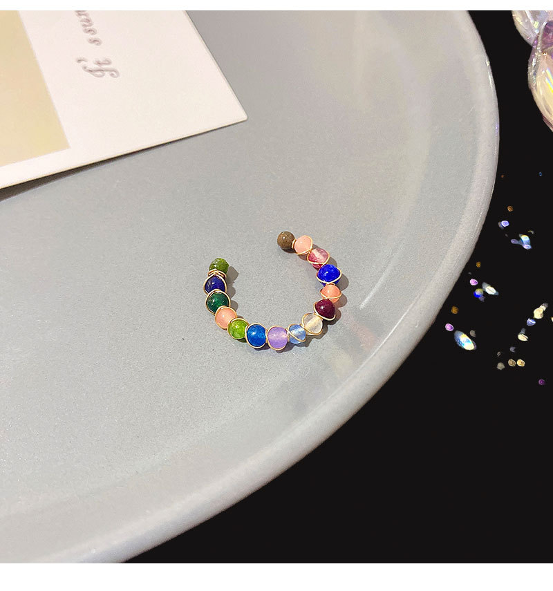 彩色串珠开口戒指女ins风甜美小众设计食指戒夏季百搭手饰品批发详情12