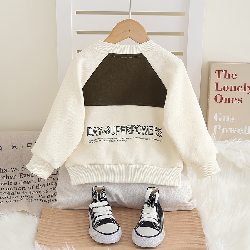 儿童长袖秋季新款圆领纯棉卫衣宽松上衣卡通小童装秋装男婴童外套详情7