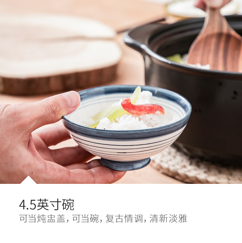Clay pot, stew pot, soup maker, household open flame small stew bowl, stone pot, milk pot, rice bowl, chopsticks, kitchenware set wholesale pic 13