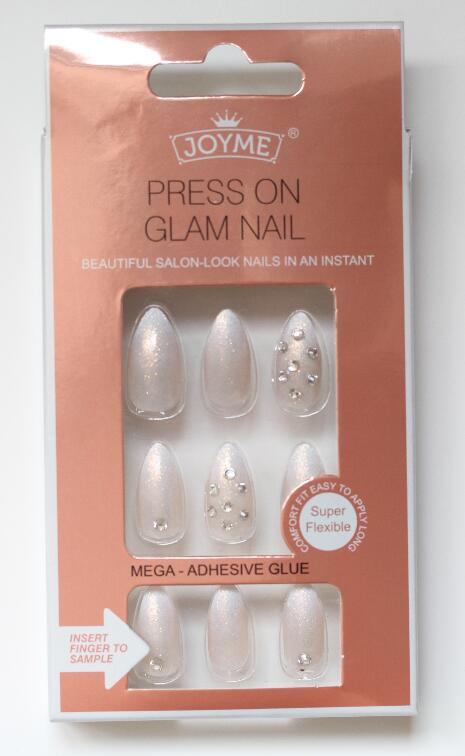24 piezas acabadas uñas parches adhesivos adhesivos traseros transfronterizos europa y américa parches de uñas falsas bandas de diamantes nupcias uñas parches de uñas color de la piel rojo pic 36