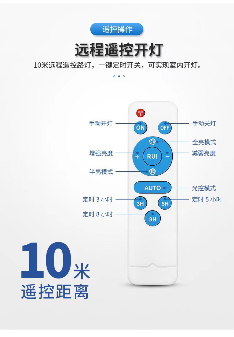 太阳能灯户外庭院灯家用投光灯花园太阳能壁灯道路灯太阳能路灯详情20