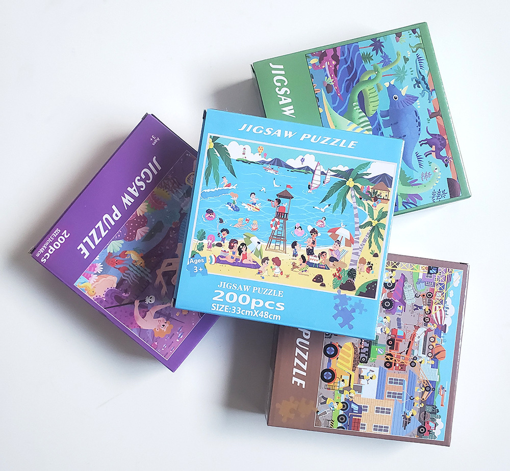 200片库存提高儿童益智力玩具创意平面拼图33 48cm地摊批发详情13