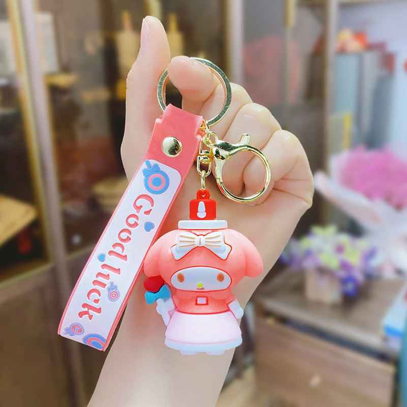 卡通公仔三丽鸥系列 美乐蒂汽车包包手机pvc软胶钥匙扣挂件小礼品详情10