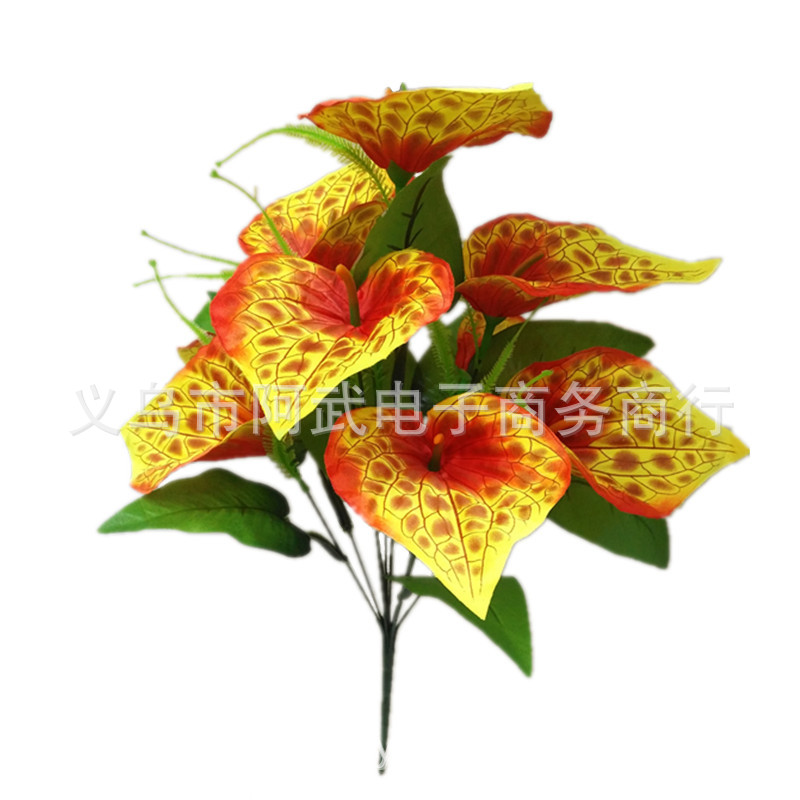 Artificial calla lilies, artificial anthuriums, cheap and beautiful flower heads for indoor landscaping and display wholesale pic 5