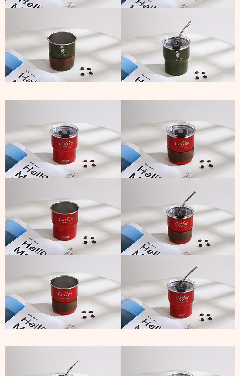 Single-layer rolled edge 304 stainless steel water cup, office coffee cup, foldable beer mug, outdoor camping portable cup pic 17