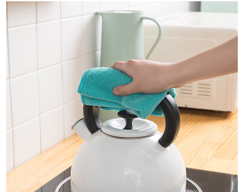 亚马逊厂家直销超细纤维厨房用品清洁多功能洗碗方巾抹布小毛巾详情18