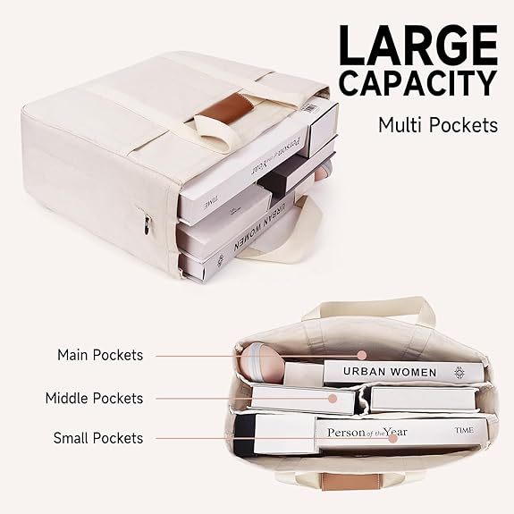 跨境多分格母婴帆布妈咪包外出帆布包手提斜款包简约托特包详情7