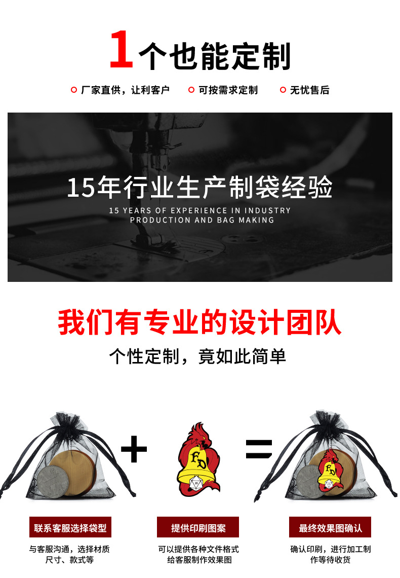 现货批发素色透明欧根纱袋束口礼品喜糖纱袋饰品首饰包装网纱袋详情8