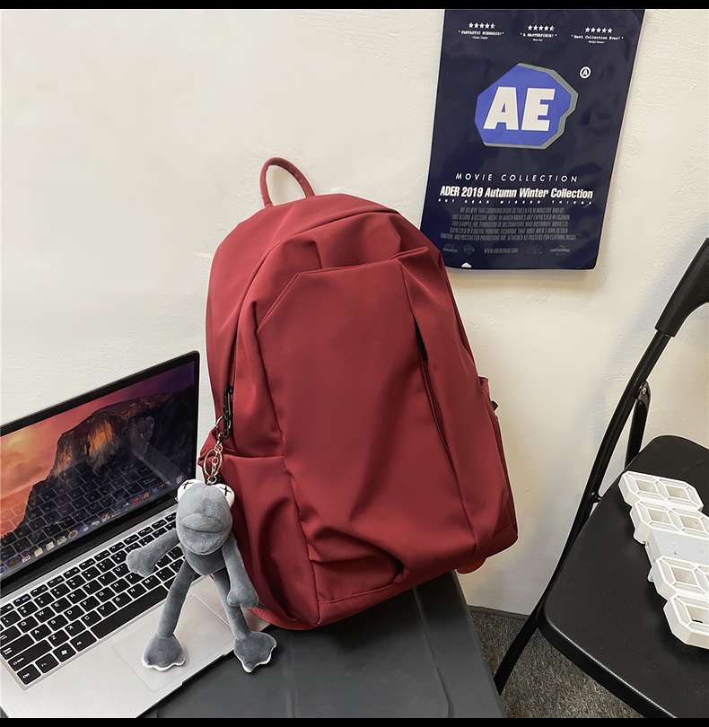 书包男大学生ins潮酷休闲简约大容量双肩包初中生高中生旅行背包详情35