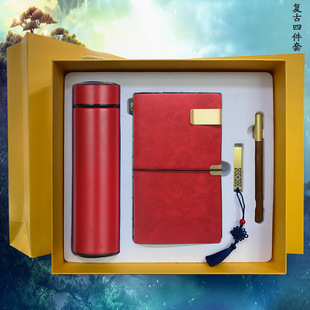 Office practical employee benefits: pen, notepad, sticky note paper, business card holder, metal pen, keychain, custom gift set pic 5