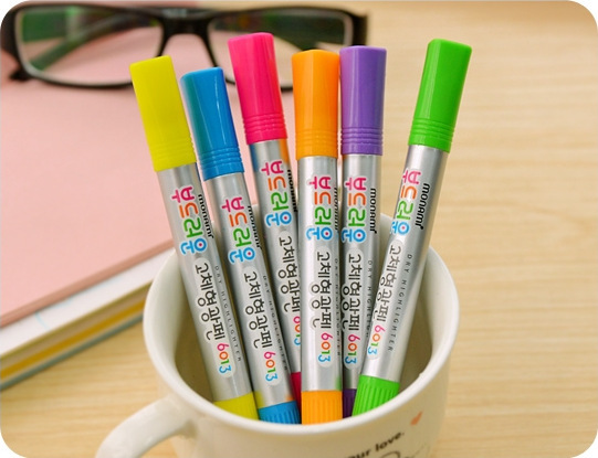 Multicolor genuino coreano sólido highlighter 6013 pic 3
