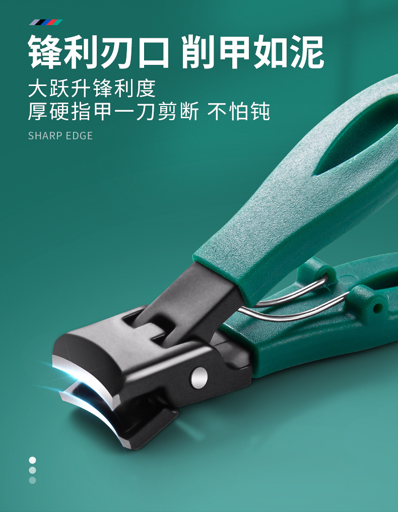 New anti-splash large-opening nail clippers, thick hard nail clippers, stainless steel large-diameter nail clippers, nail art tools pic 12