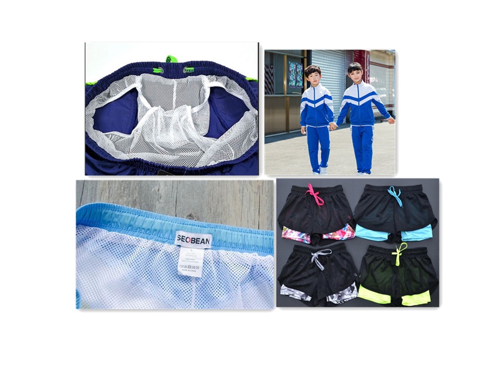 In-stock polyester hexagonal mesh fabric C003, three-hole and small-mesh lining fabric for luggage, handbags, sportswear and school uniforms pic 3