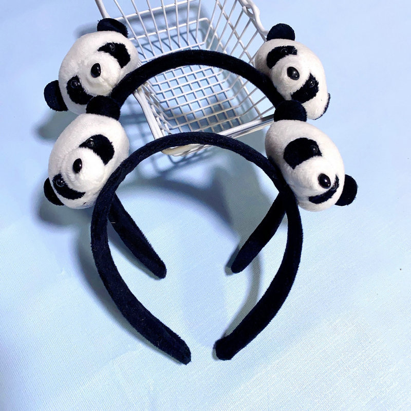 Cute cartoon panda hair bands, three-dimensional headbands, hair accessories, Ins-style figurines, hair clips for washing faces, and wholesale hair clips pic 2