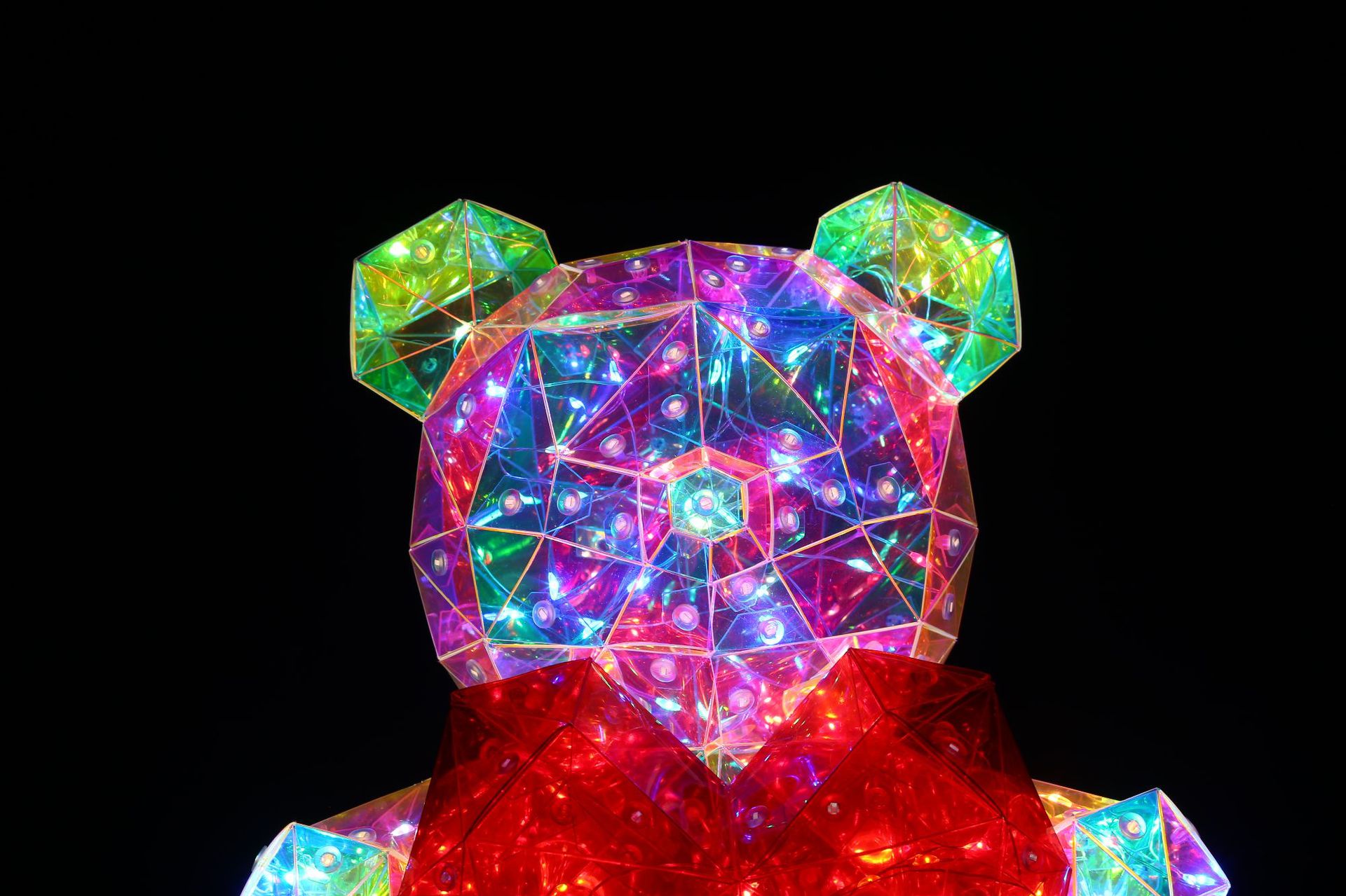 Colorful heart-shaped bear luminous lamp birthday creative decoration, popular heartwarming gift for girls wholesale pic 6