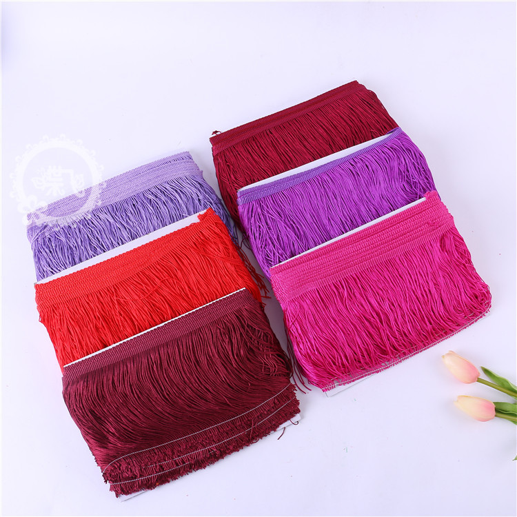 DIY stage costume accessories: Latin dance lace, tassel lace, polyester ribbon, 15CM, factory direct sales, 1 webbing pic 10