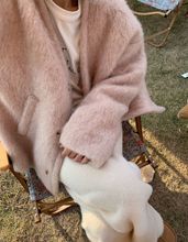 X*Z   row毛衣羊毛V领秋季针织衫毛衣v领上衣女秋冬季廓形厚实详情11