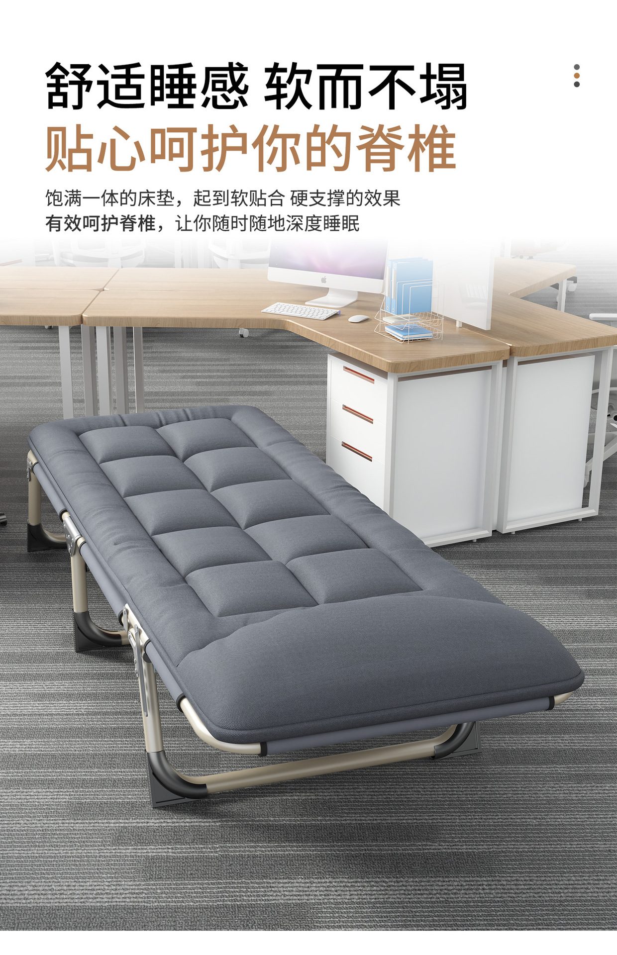 Wholesale lounge chairs, outdoor camping simple folding beds, companion beds, single beds, office nap and midday rest beds, camp beds pic 5