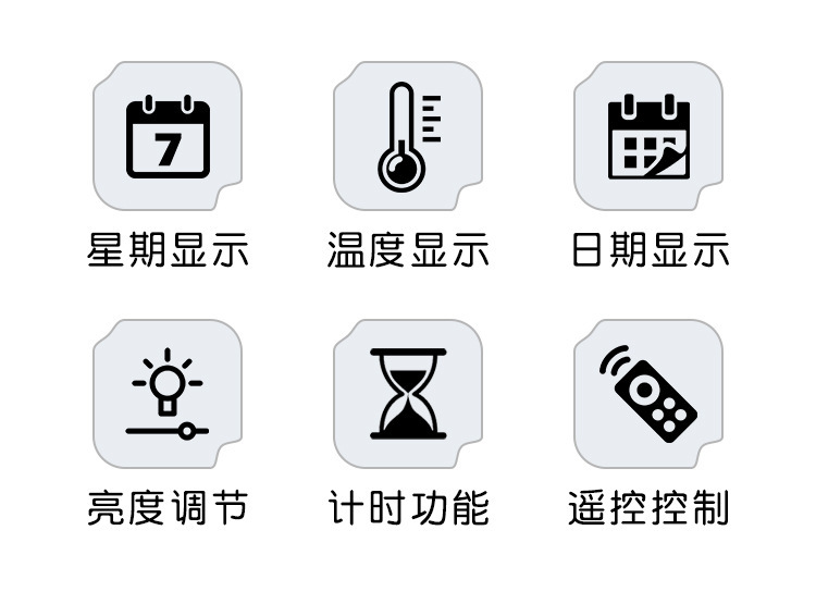 跨镜新品多功能时钟LED电子钟客厅清新挂钟可挂可立两用钟表6650详情19