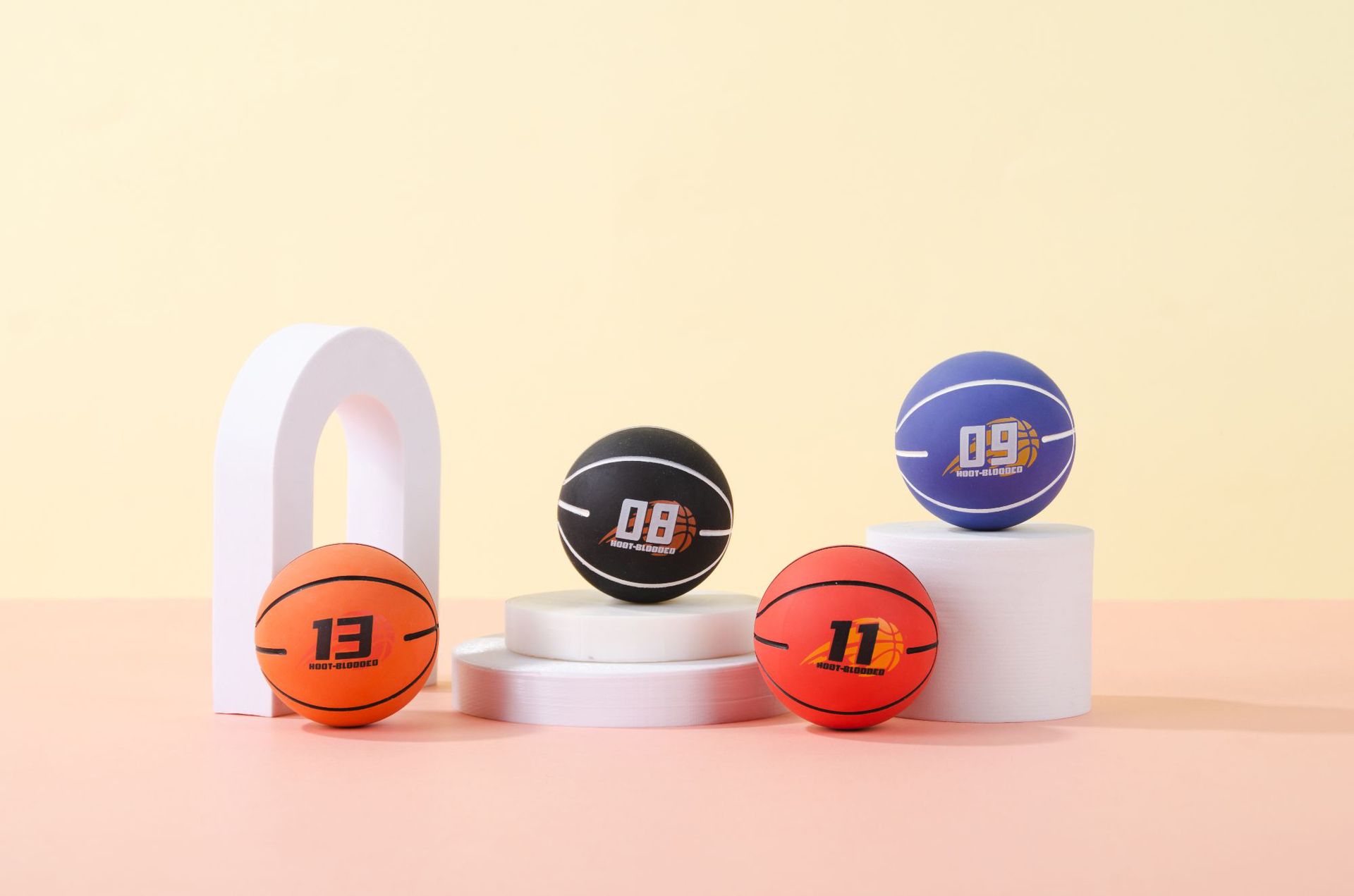 苏迈家卡通迷你篮球高弹性橡胶空心弹力球解压投篮壁球儿童玩具球详情12