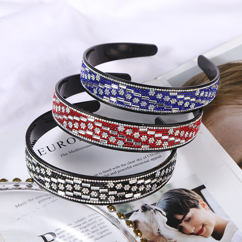 韩版珍珠头箍女士发箍拼接头饰民族风情宽边压发圈百搭发饰多样款式详情12