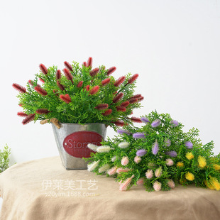 仿真植物假草盆栽  摆件设计客厅室内装饰尤加利小花详情13