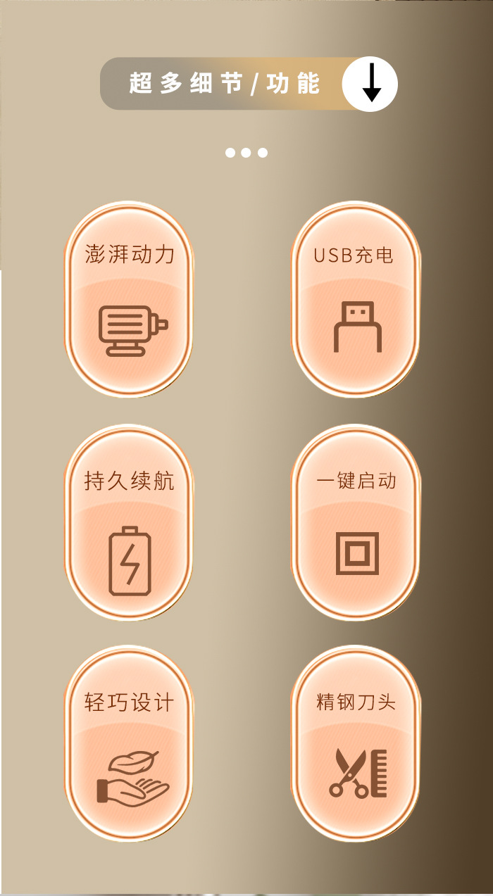 科美/KEMEI跨境全身防水电推剪理发器套装专业雕刻修剪器理发推子KM-1733详情2