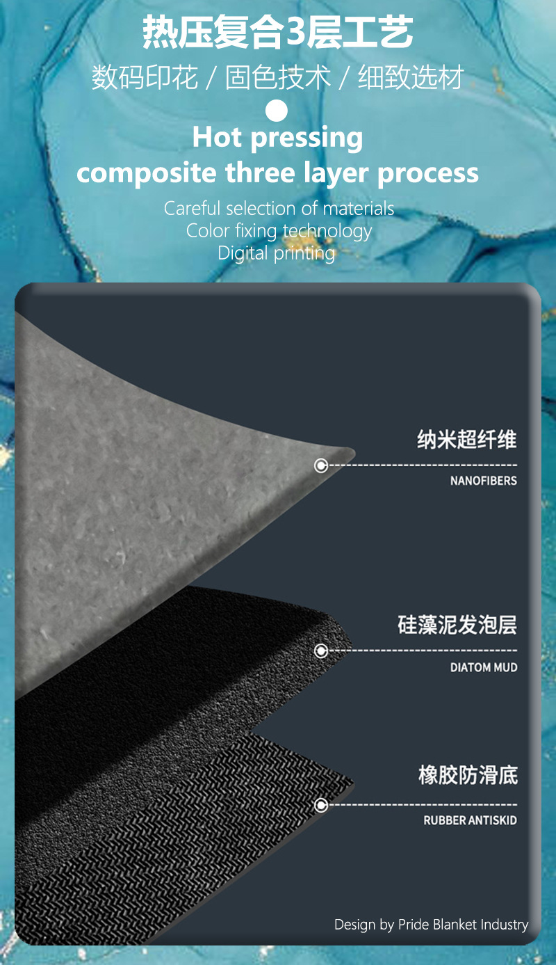 Soft diatom mud mat, water-absorbing and quick-drying mat, bathroom door mat, bathroom toilet, diatomite anti-slip bathroom foot mat pic 8