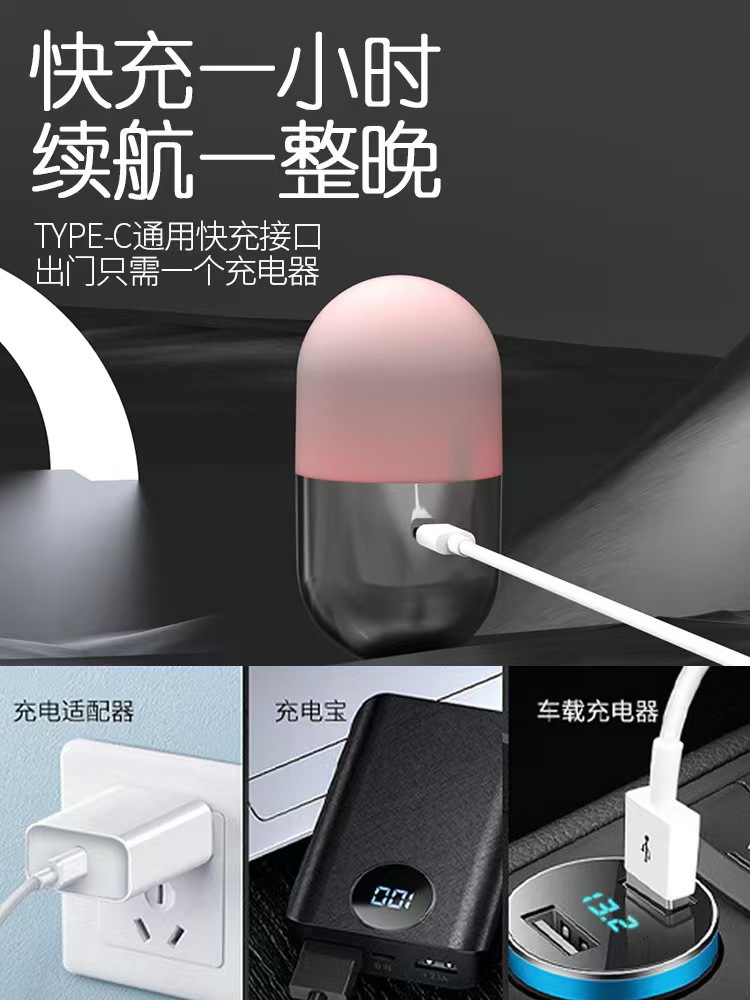 The new untoppleable camping light features 8 types of ambient lighting, a stress-relieving wonder, Type-C charging emergency light, and a night light pic 7