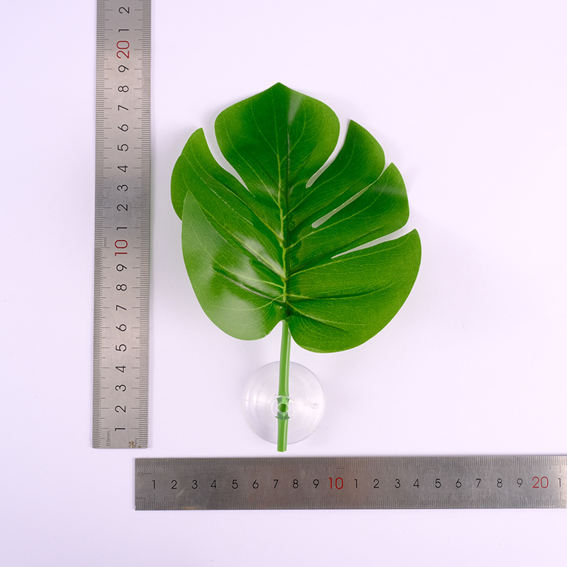 直销仿真龟背叶带吸盘花卉盆栽植物绿植龟背叶子条纶布背叶厂家批详情5