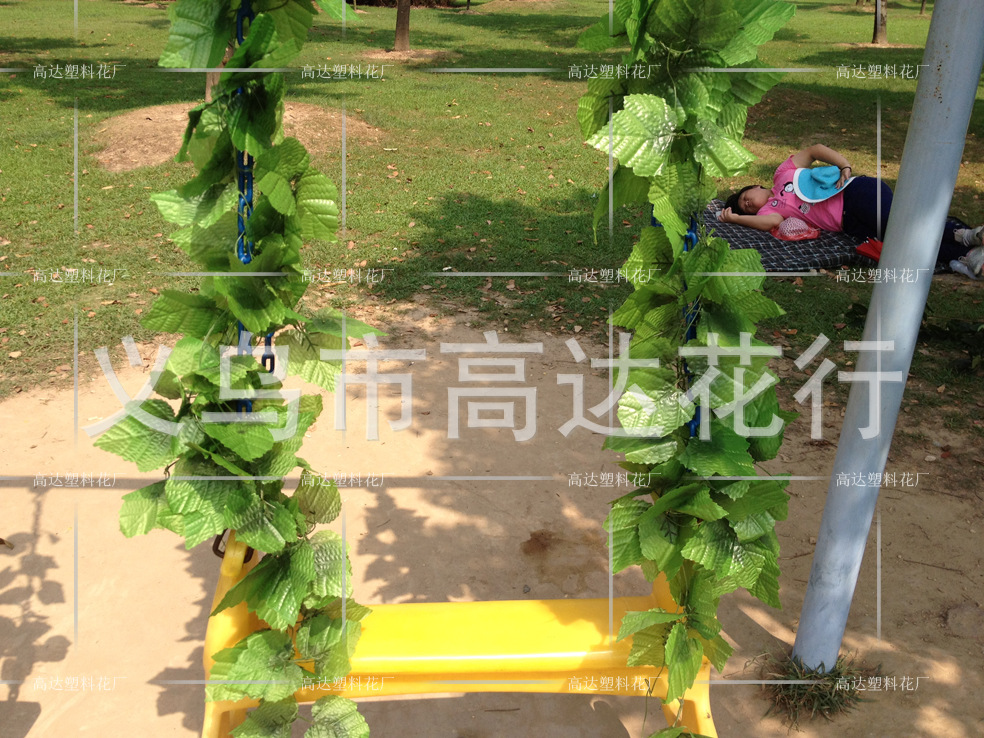 Artificial grape leaf, vine, plastic artificial leaf decoration, densification, small leaf sweet potato leaf climbing, tiger leaf drying, vine, artificial flower, artificial lawn, artificial tree, artificial vine, artificial flower, artificial green pic 23