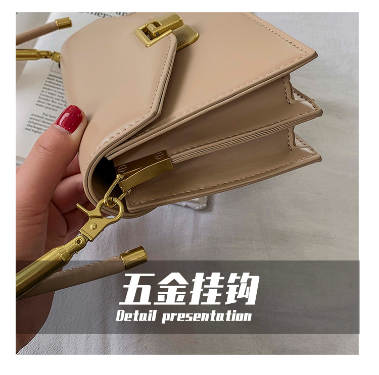 Spring and Summer new trendy and elegant bag for women, 2021 Instagram fashion single-shoulder crossbody bag, fresh solid color small square bag pic 5