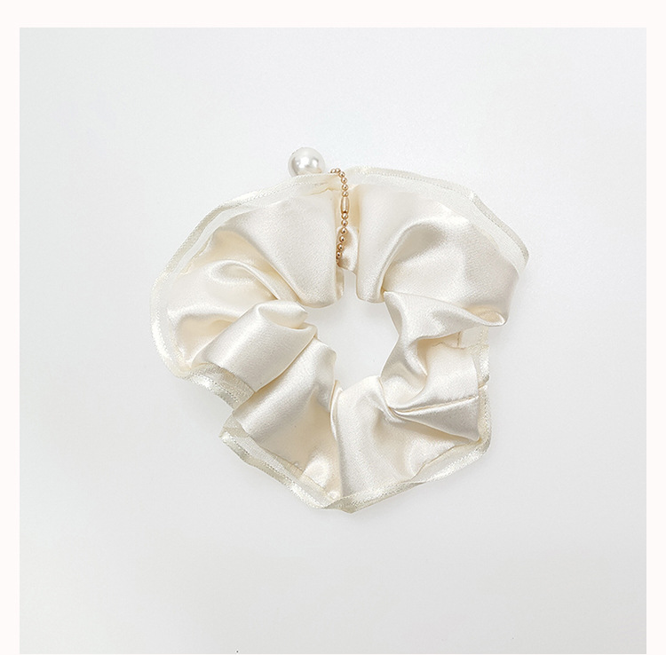 ins fresh and simple hair bands, elegant large intestine bands, the same style as JK uniforms, checked ponytail, pearl hair ties, small headwear accessories pic 12