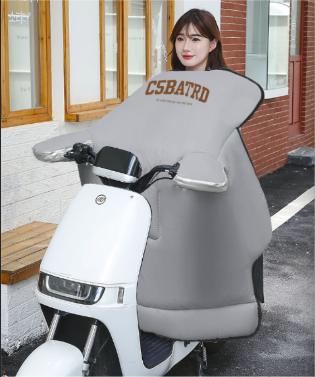 电动车挡风被亲子款冬季加厚防风罩摩托车通用挡风被护腿护肩罩详情17