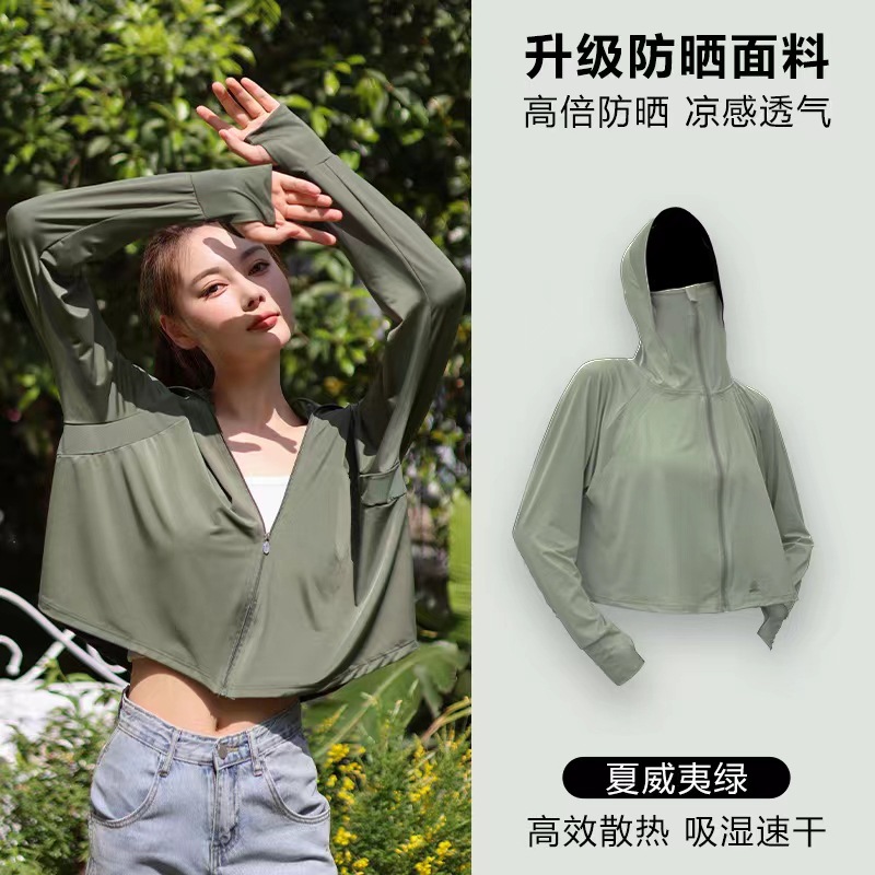 The same style of black rubber cap brim patchwork color-blocking Xiaoye Kazuko sun-protective clothing, yoga slimming little rabbit sun-protective clothing for women pic 24