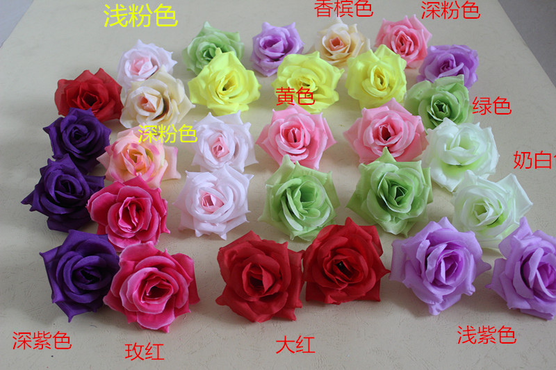 仿真花玫瑰花朵假花装饰仿真玫瑰花朵花球花墙插花花头材料绢花头详情57