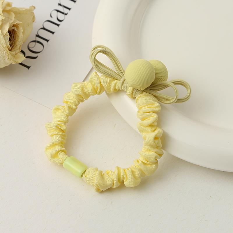Sweet cream-style small intestine circle, ins style, high-elasticity and durable leather band hair tie, updo hair, ponytail hair tie wholesale pic 6