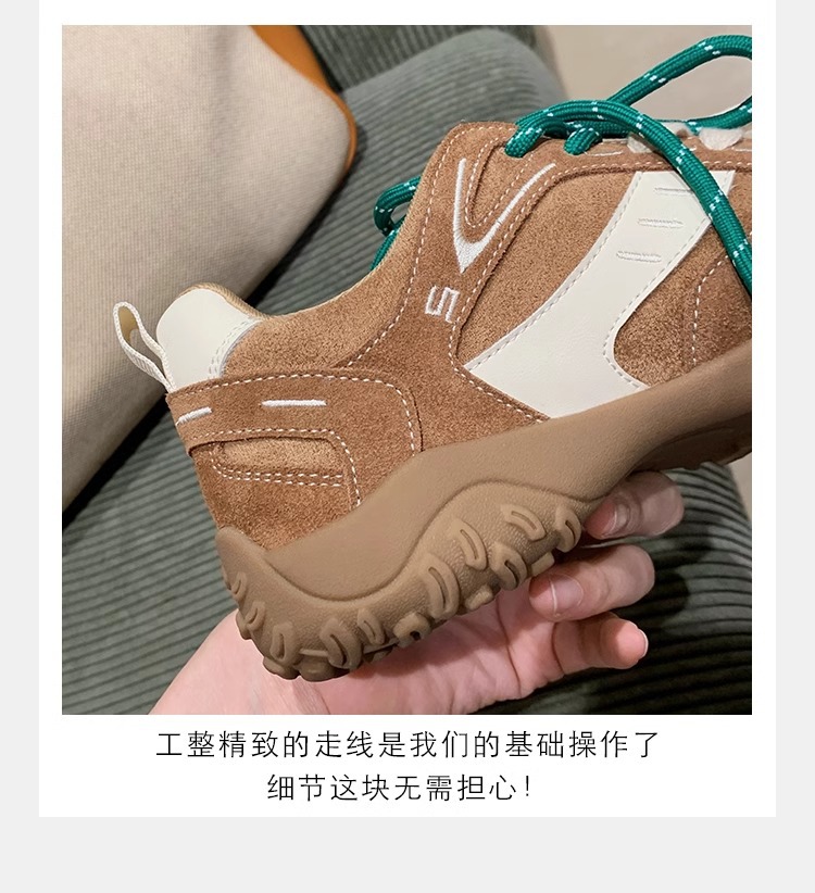 The thick-soled insole height-increasing Forrest Gump shoes of the same style as Grape Mom are the new sporty and casual leather training shoes for women in the autumn and winter of 2024 pic 19