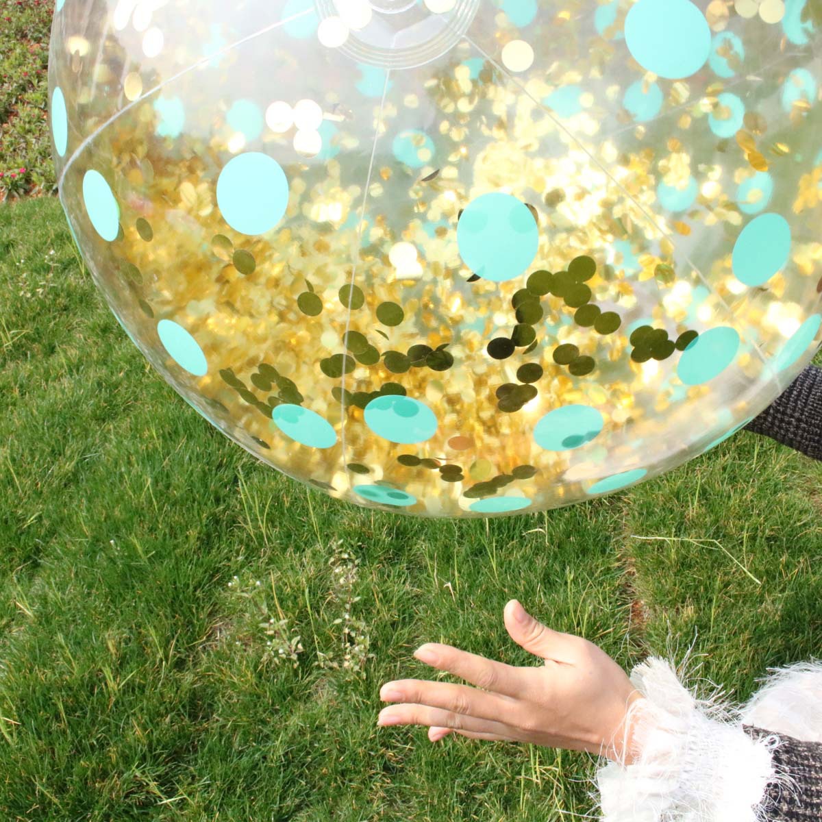 新款亮片沙滩球