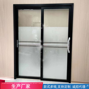 Supplying narrow-frame aluminum alloy swing doors in stock, kitchen glass, bathroom doors, bedroom, toilet doors, and bathroom doors factory pic 16