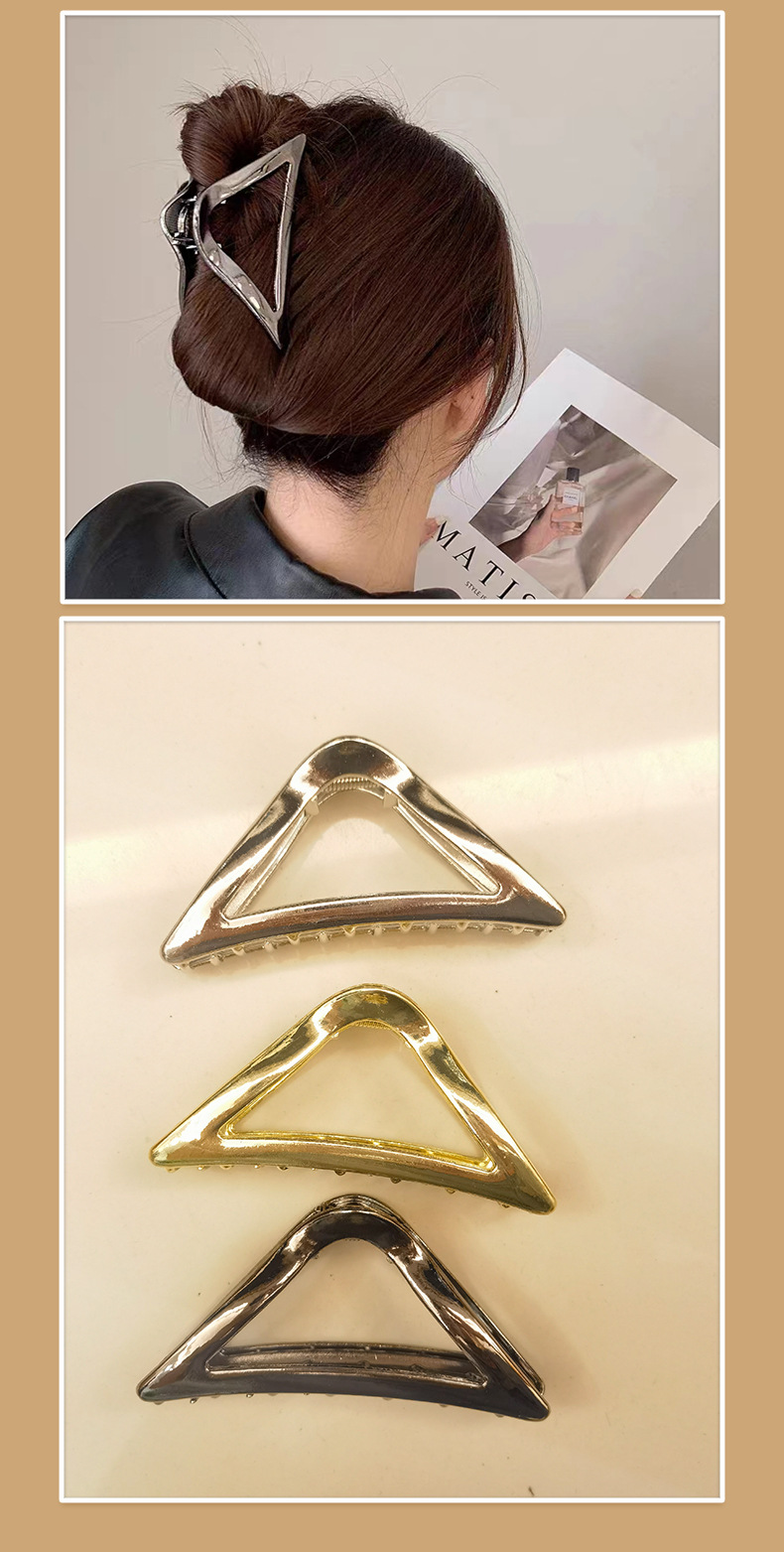 新款盘发合金抓夹轻奢风发饰ins高级感发夹可爱后脑勺固定夹子                              详情5