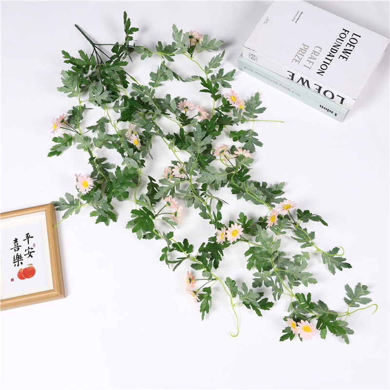 Artificial plants, leafy green plants, vines, green vines, wall-hung plastic artificial flowers, wedding interior decoration sunflowers pic 26