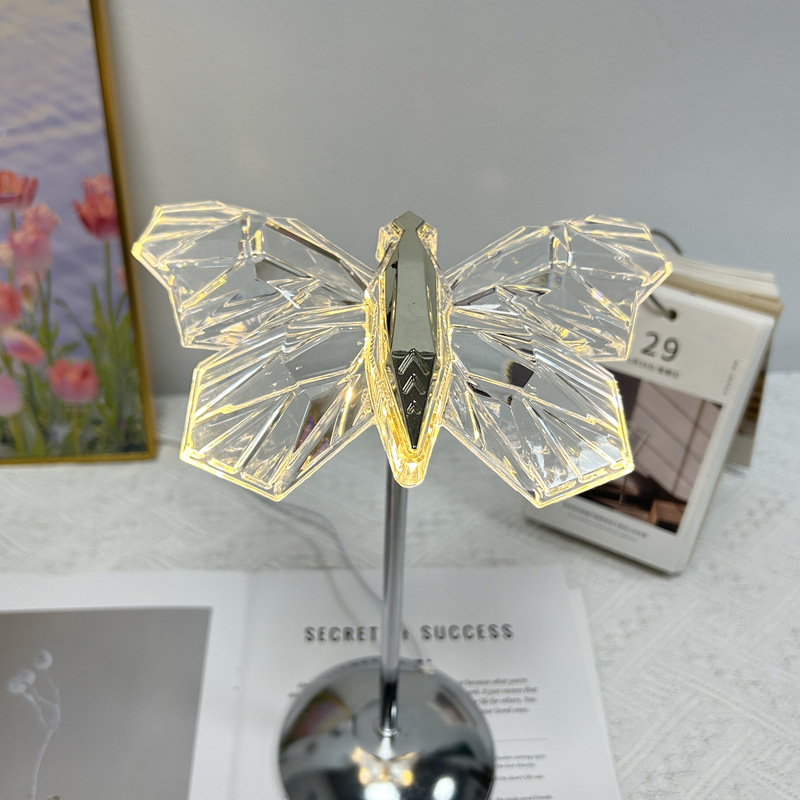 ins轻奢网红氛围灯USB小夜灯创意装饰台灯家居卧室摆件蜻蜓台灯详情10