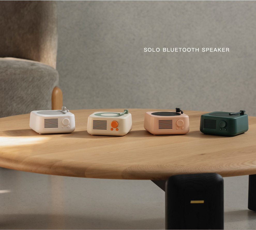 Retro Bluetooth speaker, small mini portable audio system, custom logo, home desktop decoration, high-end audio system pic 11