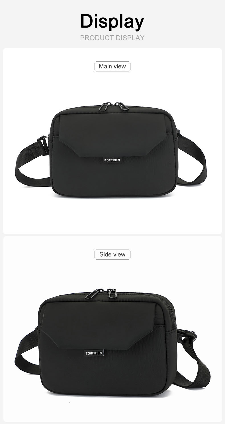 BOREIDEN新款跨境迷你斜挎包男百搭休闲挎包潮牌腰包高级感单肩包详情25
