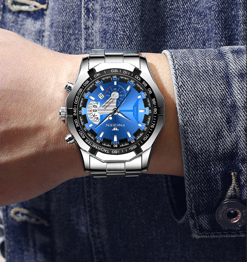 Fenzun waterproof non-mechanical watch, large dial watch, super large new calendar cross-border Shopee watch, creative technology pic 42